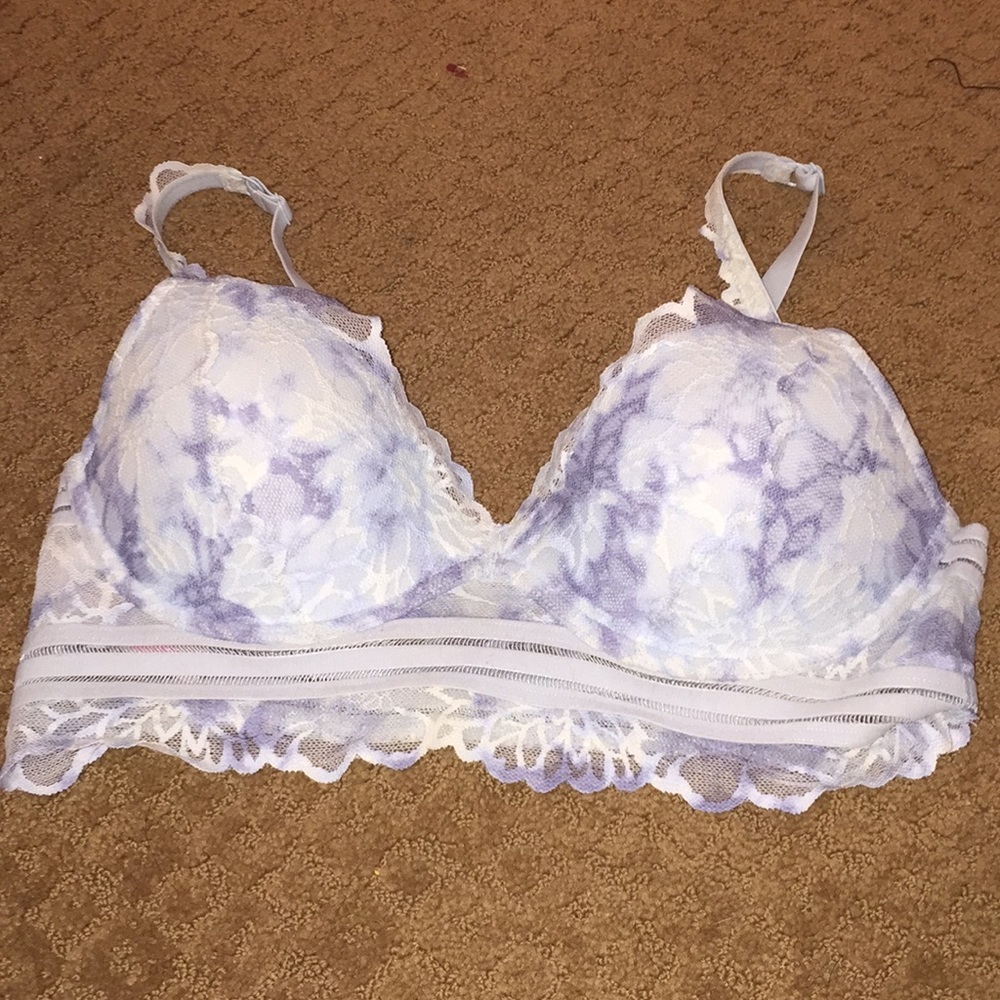 Pink lace bra